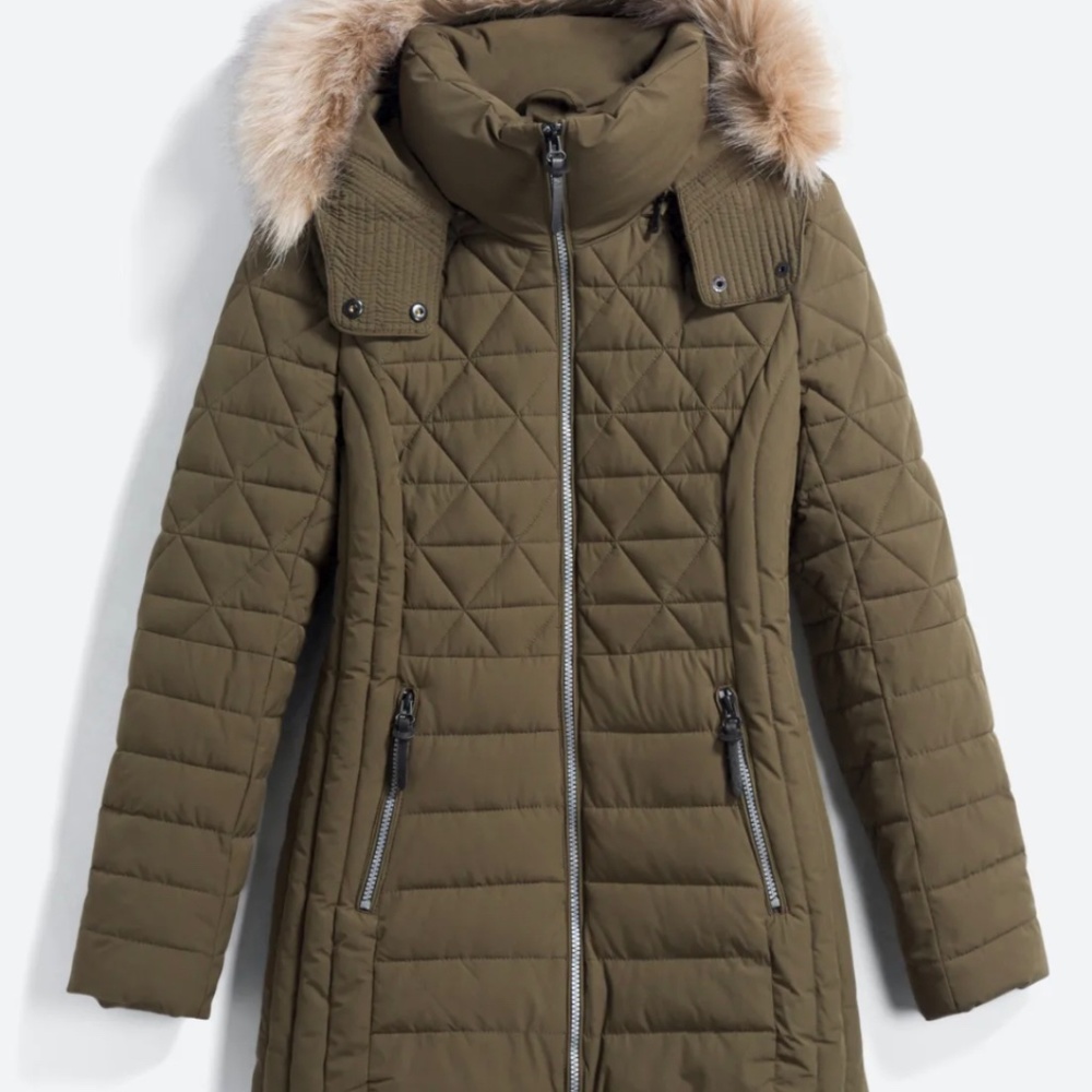 Petite Marc New York risor quilted puffer coat